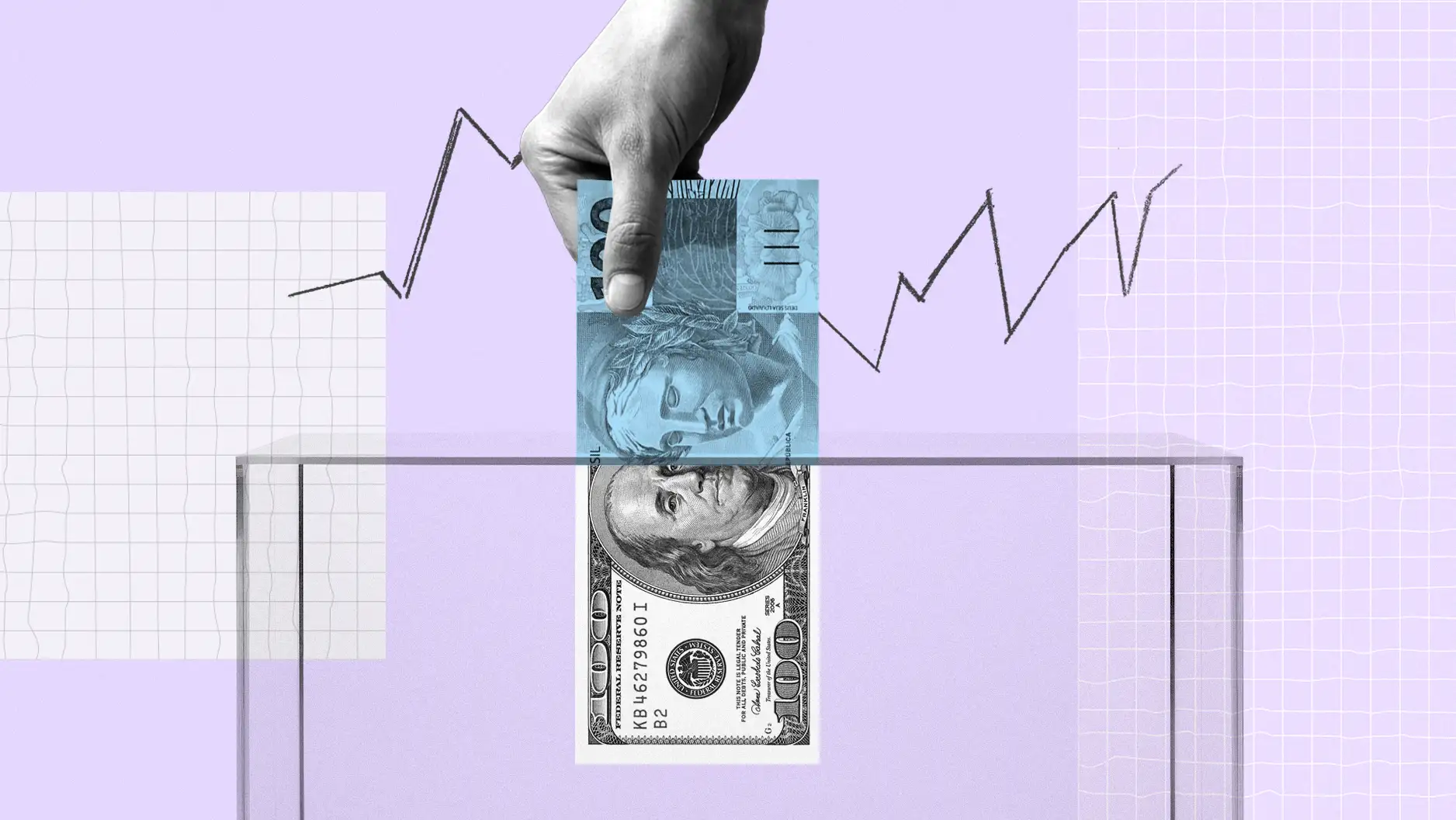 Depois de atingir a menor cotação em 2025, dólar oscila pouco à espera do Copom e Fed